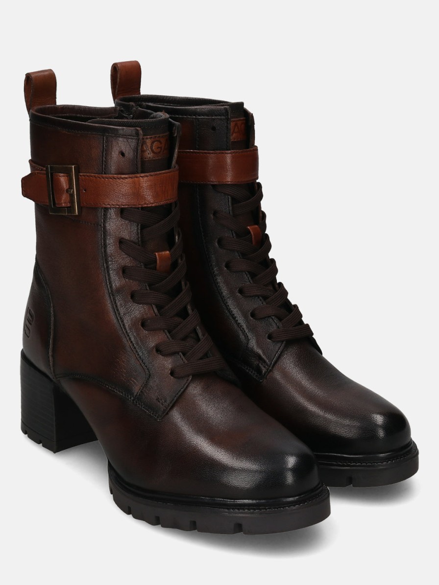 Boots BAGATT INDIA | Yamila Brown Leather Ankle Boots