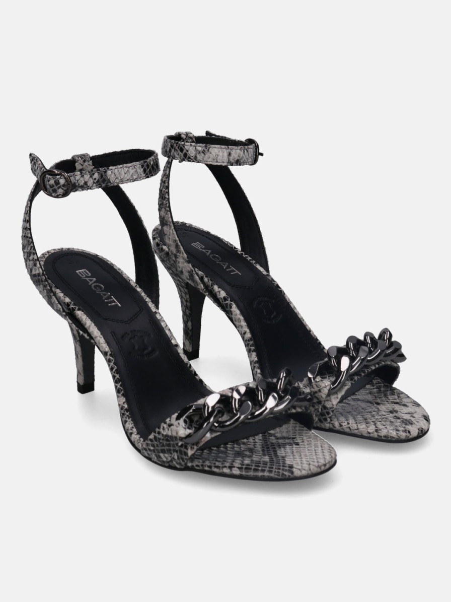 Heels BAGATT INDIA | Silvana Black & Silver Stliettos