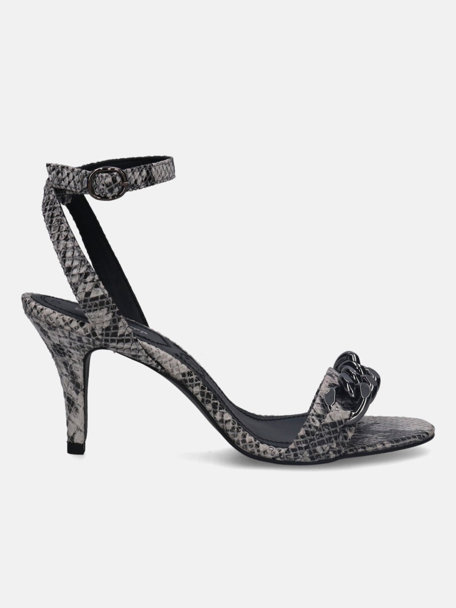 Heels BAGATT INDIA | Silvana Black & Silver Stliettos