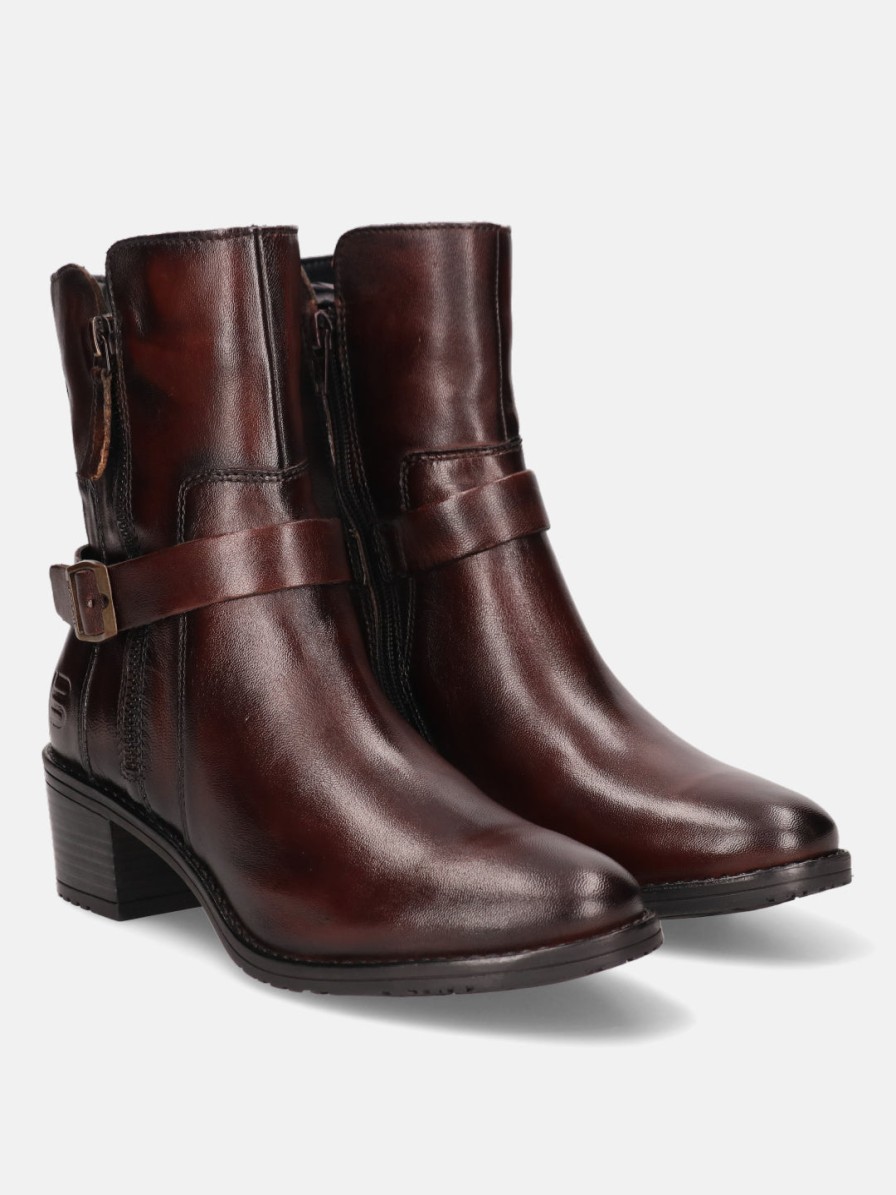 Boots BAGATT INDIA | Ruby Bordo Leather Ankle Boots