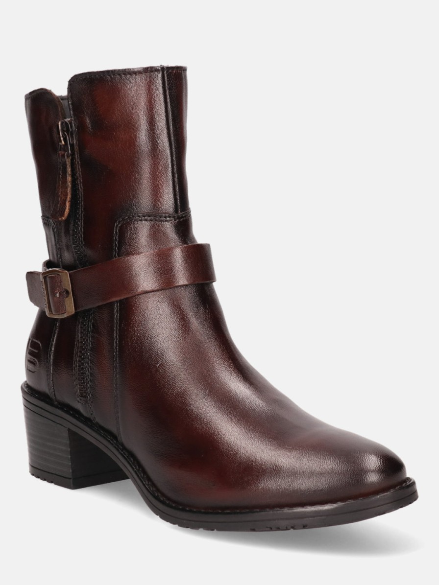 Boots BAGATT INDIA | Ruby Bordo Leather Ankle Boots