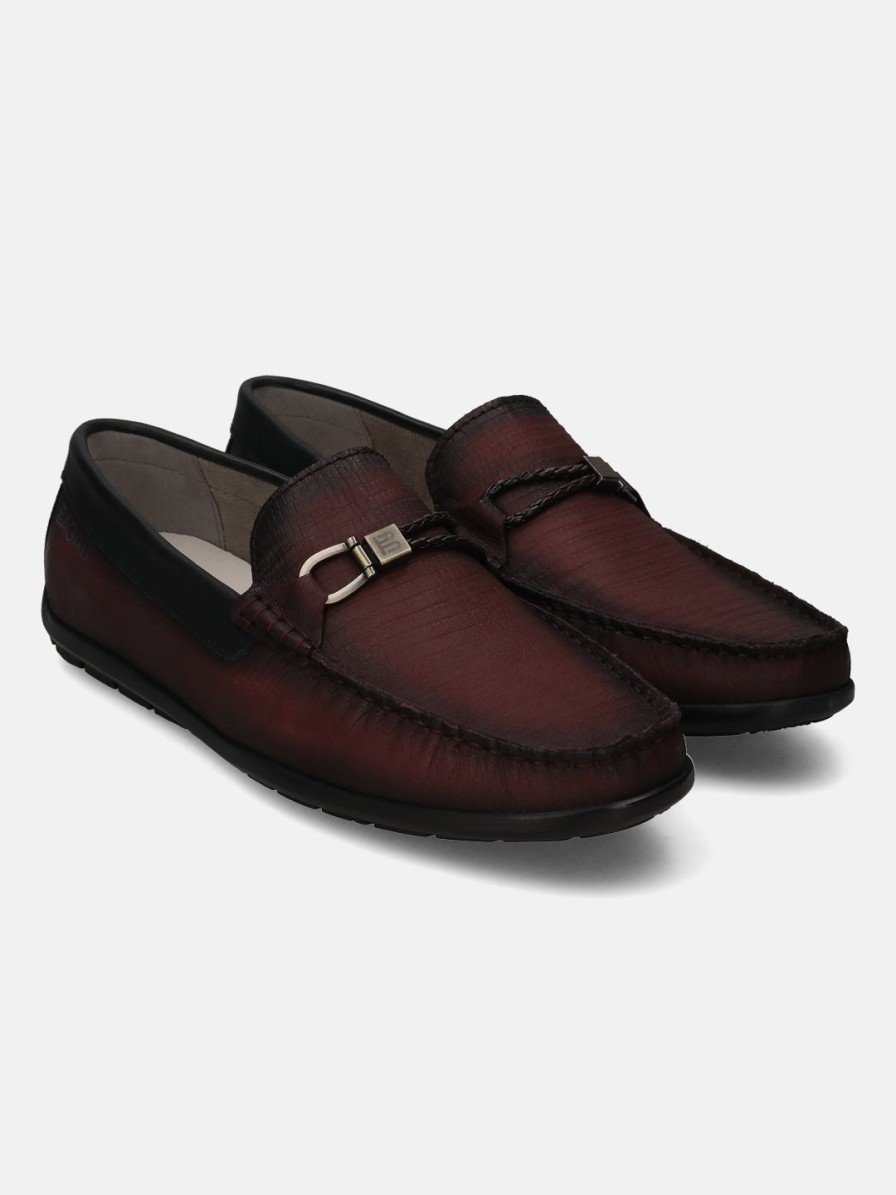 Casual Loafers BAGATT INDIA | Xline Bordo Driver Shoes