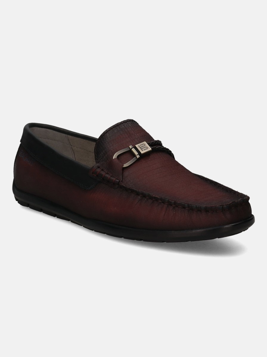 Casual Loafers BAGATT INDIA | Xline Bordo Driver Shoes