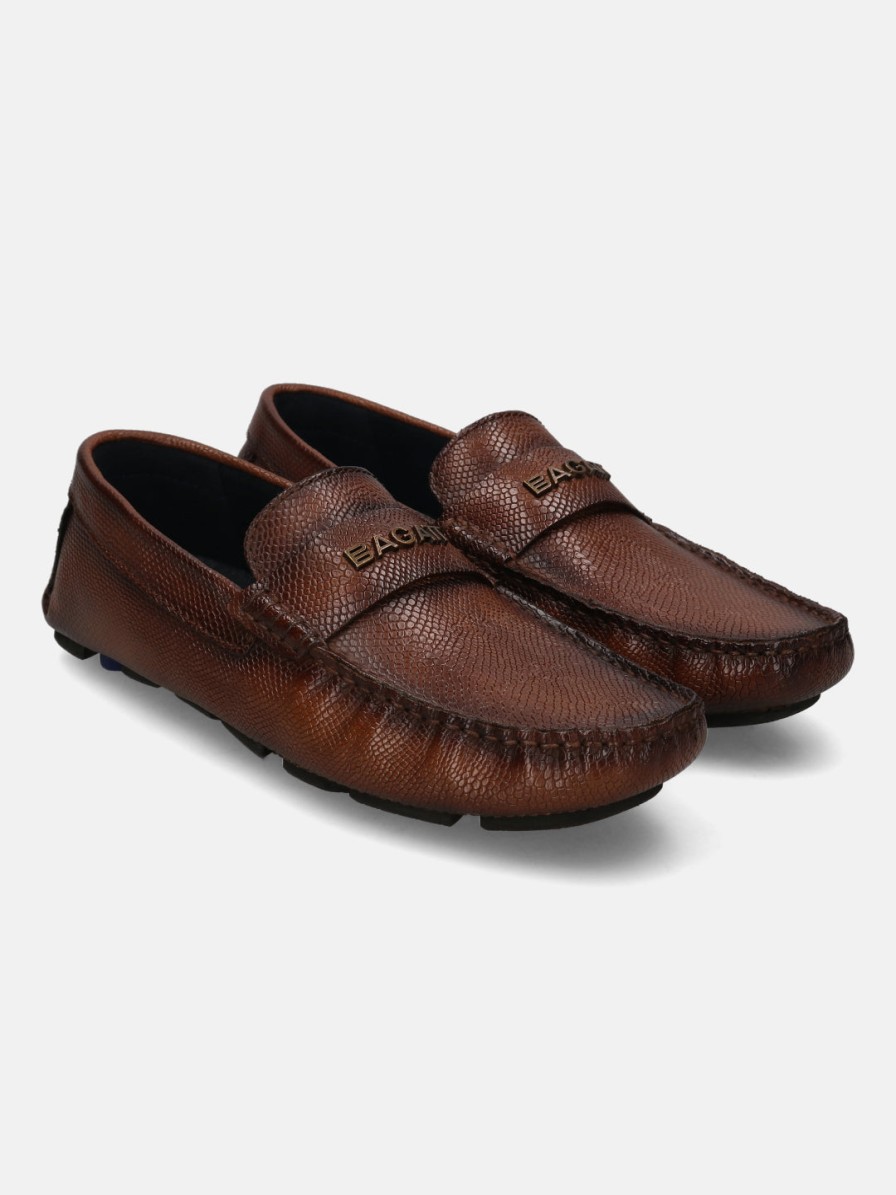 Casual Loafers BAGATT INDIA | Hexa Mid-Brown Driver Shoes