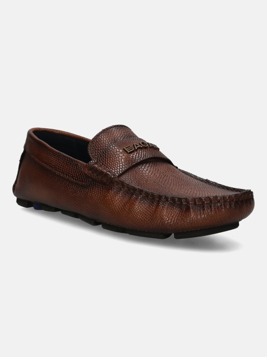 Casual Loafers BAGATT INDIA | Hexa Mid-Brown Driver Shoes