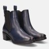 Boots BAGATT INDIA | Ruby Dark Blue Leather Chelsea Boots