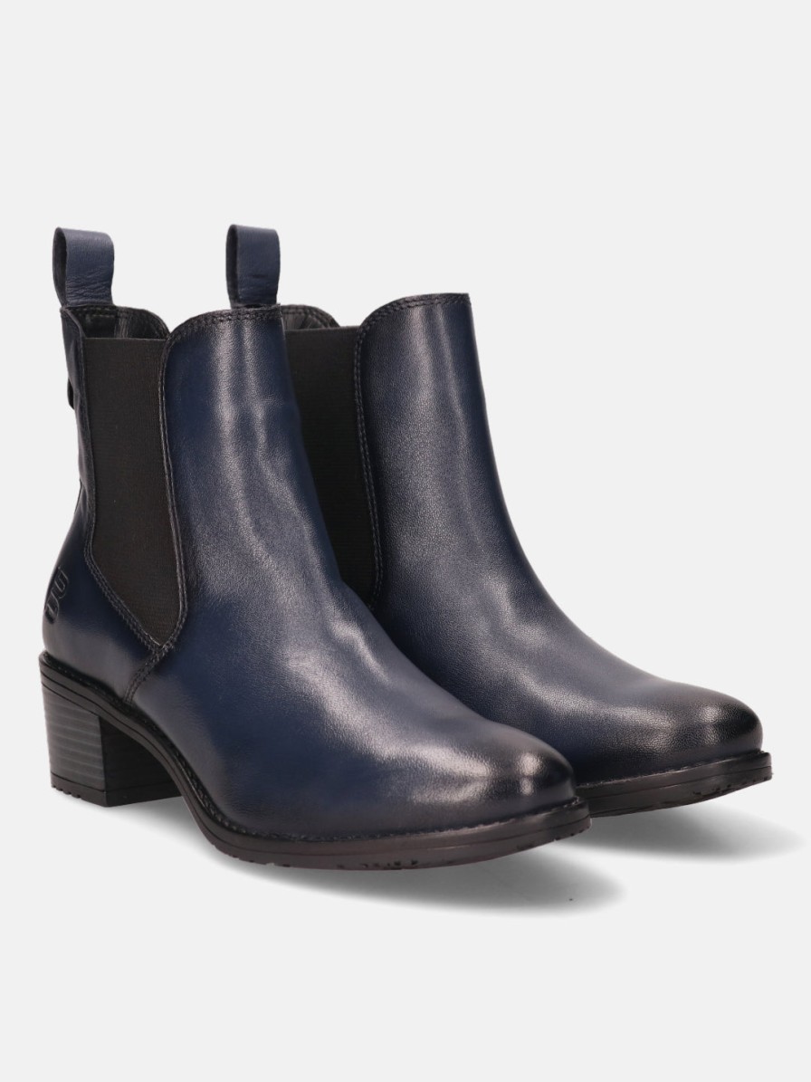 Boots BAGATT INDIA | Ruby Dark Blue Leather Chelsea Boots