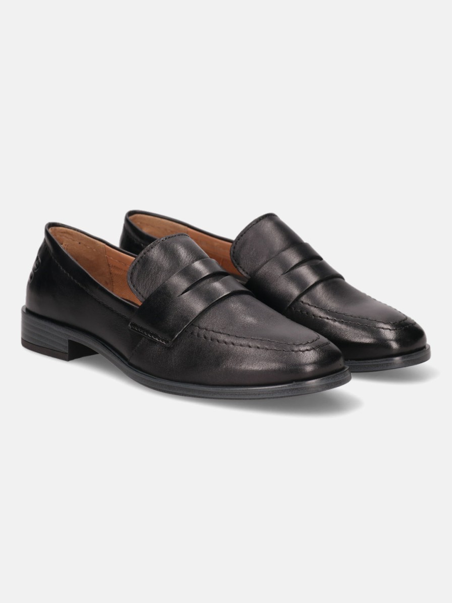 Casual Loafers BAGATT INDIA | Rosalie Black Leather Loafers