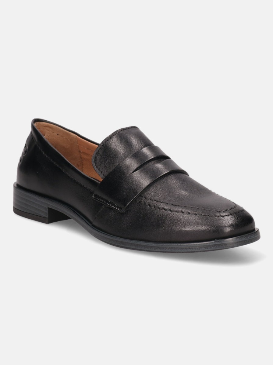 Casual Loafers BAGATT INDIA | Rosalie Black Leather Loafers