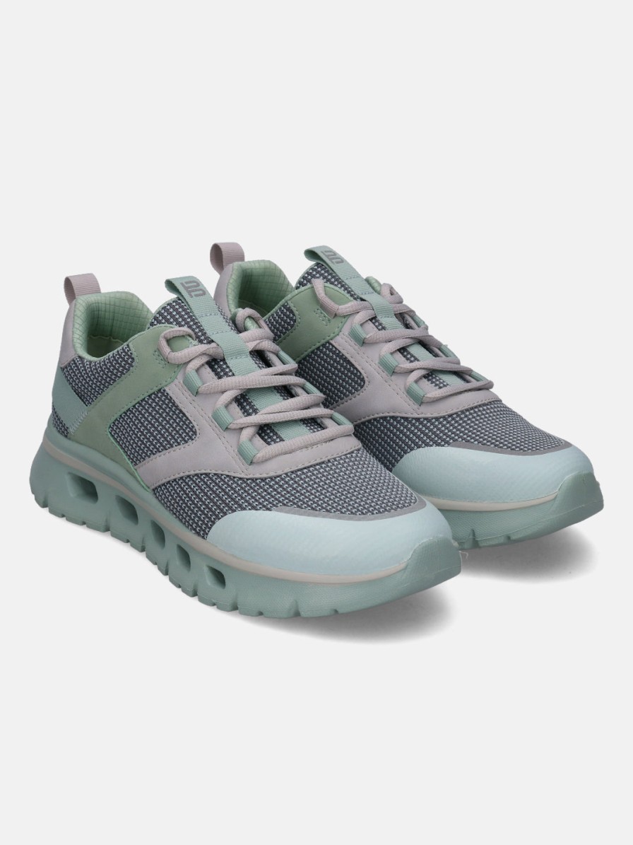 Sneakers BAGATT INDIA | Nesaja Grey & Light Green Sneakers