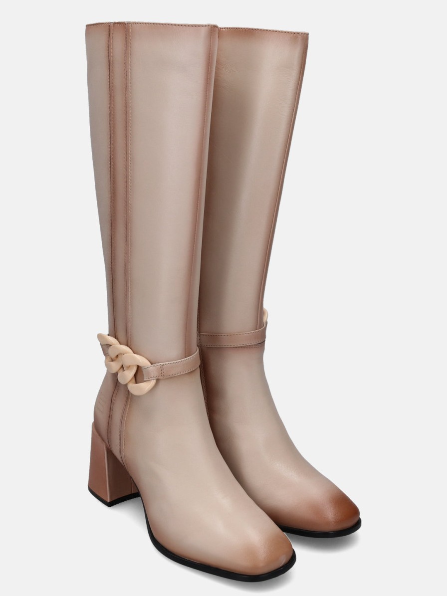 Boots BAGATT INDIA | Crema Beige Knee Boot