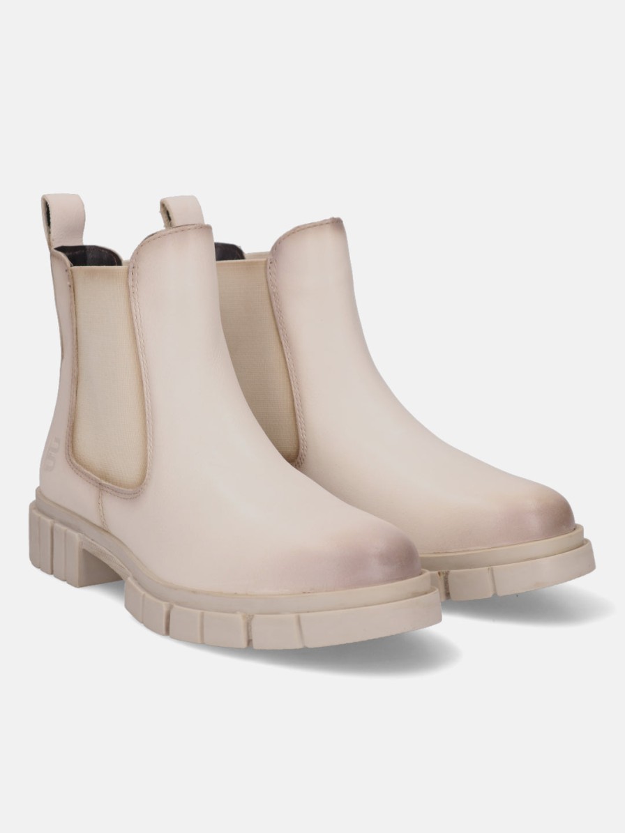 Boots BAGATT INDIA | Fiona Offwhite Leather Chelsea Boots