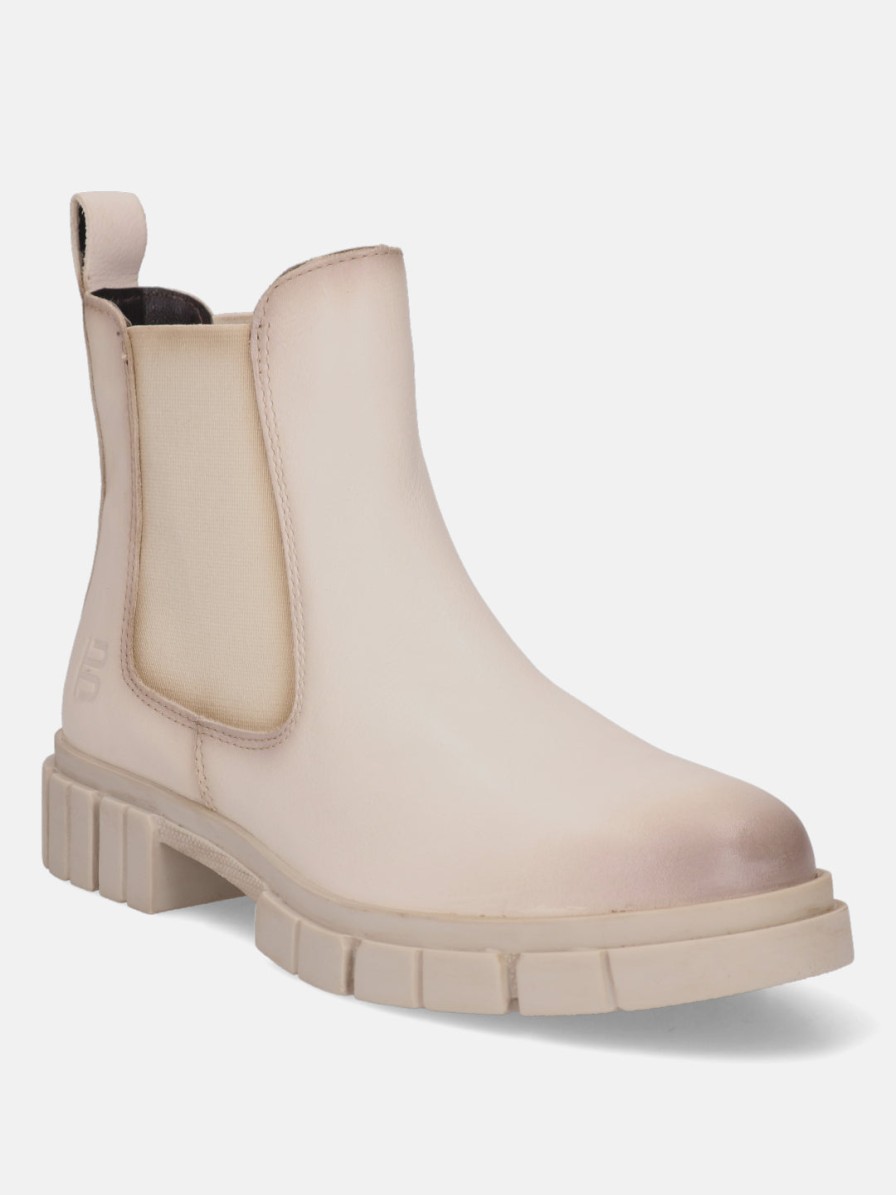 Boots BAGATT INDIA | Fiona Offwhite Leather Chelsea Boots