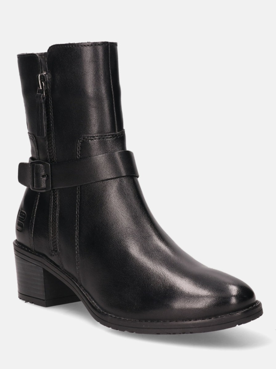 Boots BAGATT INDIA | Ruby Black Leather Ankle Boots