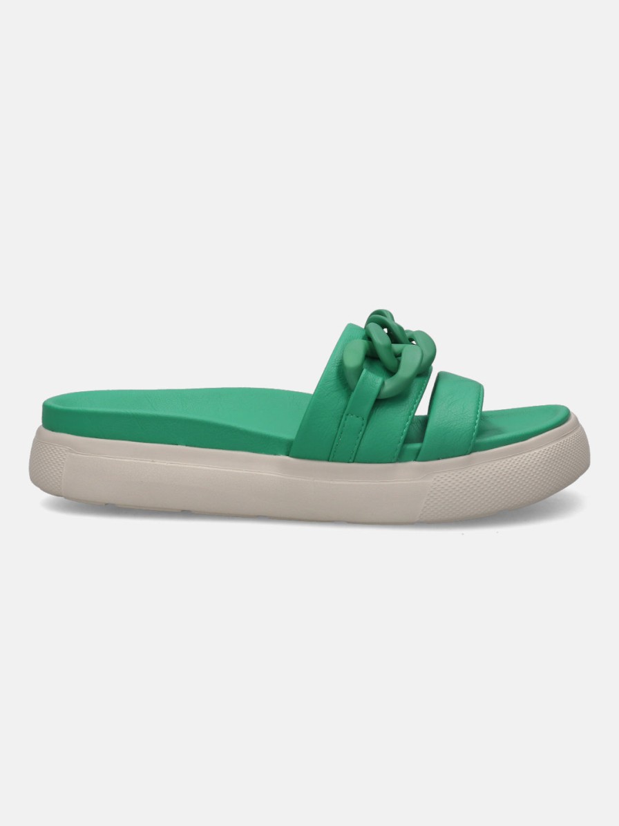 Sandals BAGATT INDIA | Dalia Green Flatform Sandals