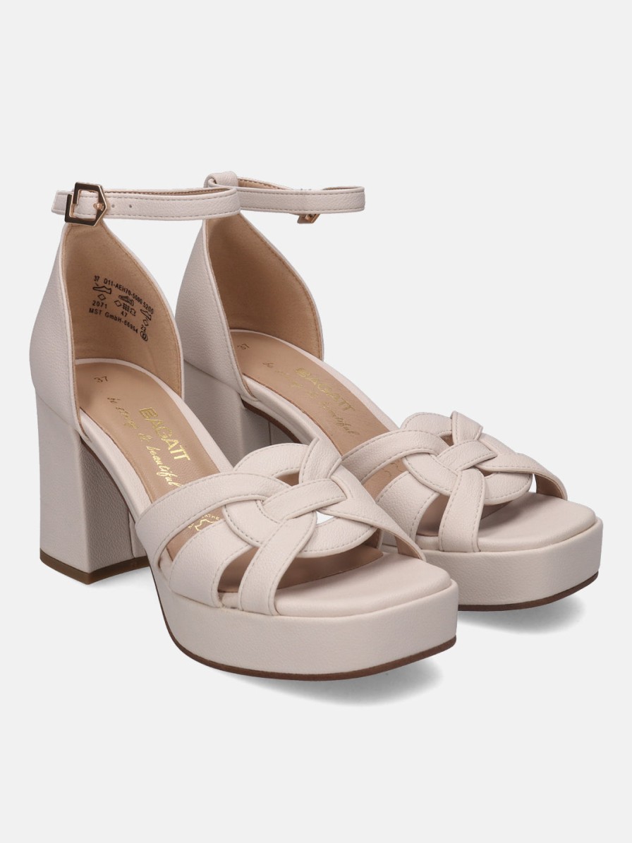 Heels BAGATT INDIA | Cesena Beige Block Heels