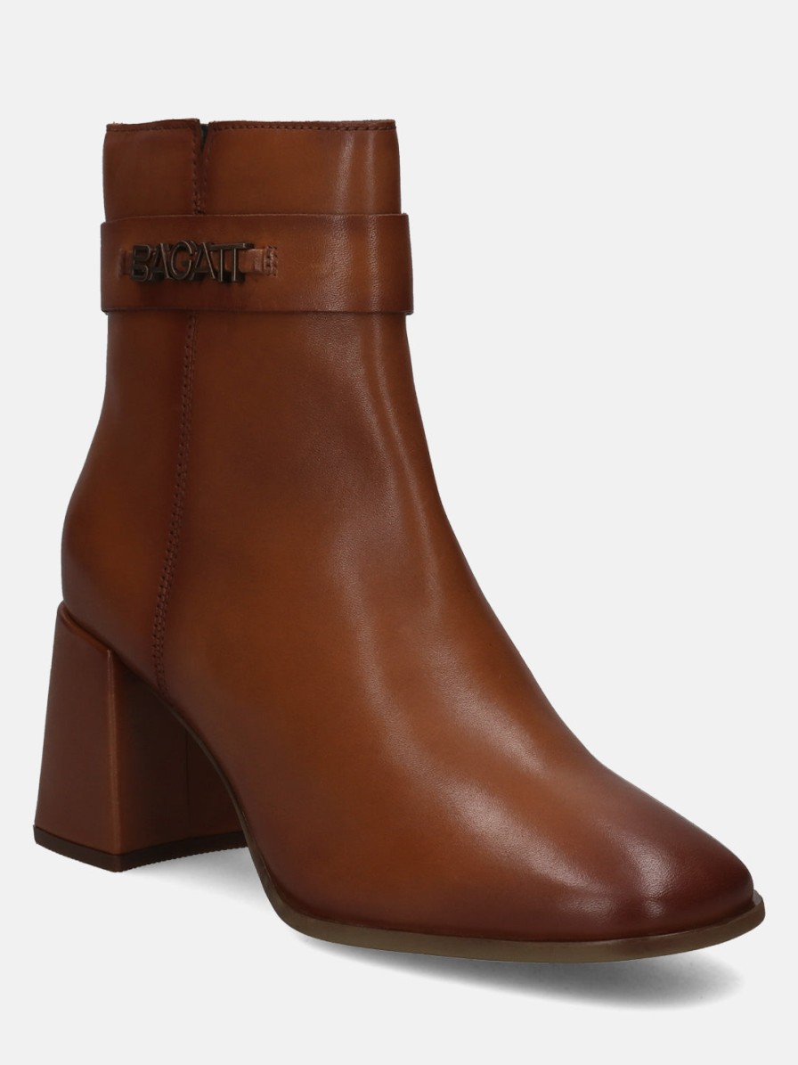 Boots BAGATT INDIA | Crema Cognac Leather Ankle Boots