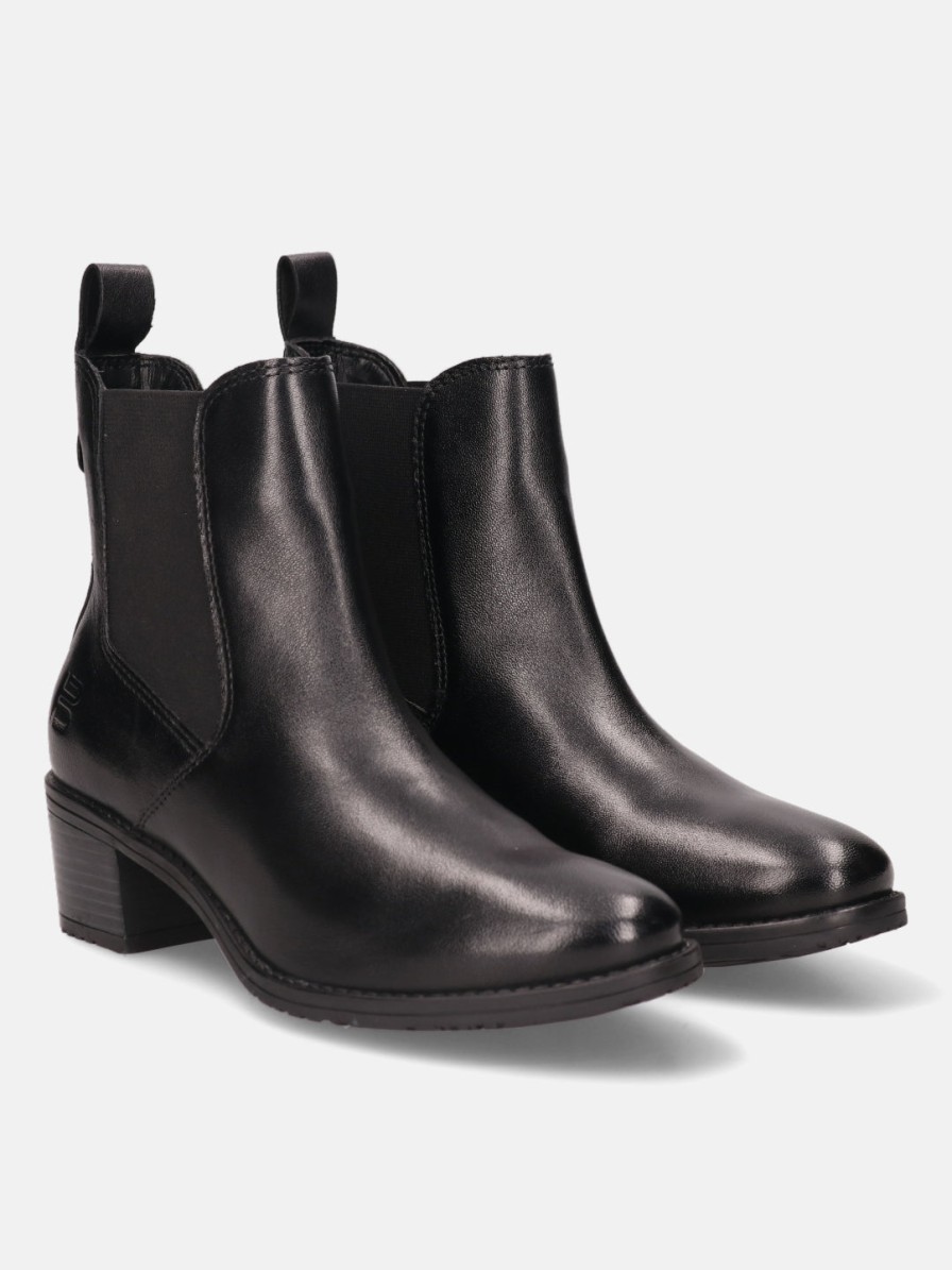 Boots BAGATT INDIA | Ruby Black Leather Chelsea Boots