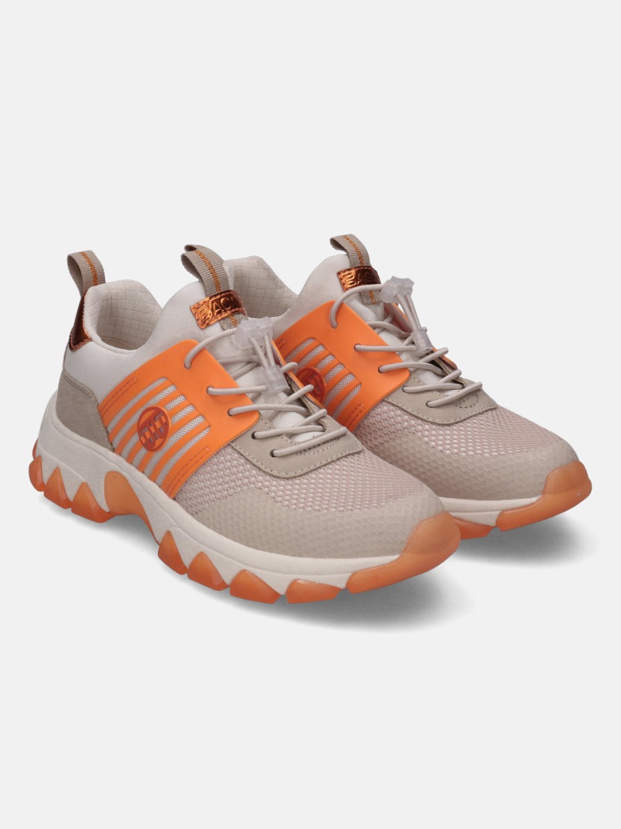 Sneakers BAGATT INDIA | Yuki Beige & Orange Sneakers