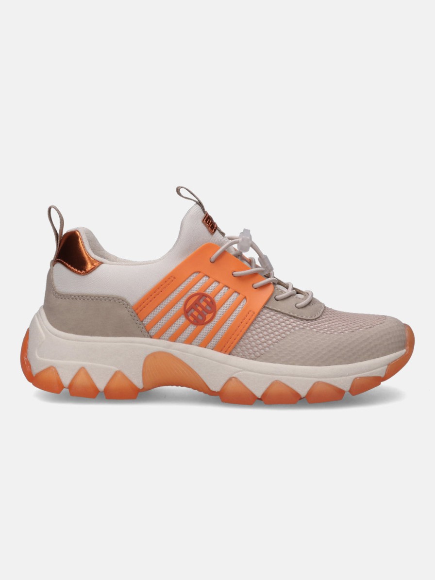 Sneakers BAGATT INDIA | Yuki Beige & Orange Sneakers