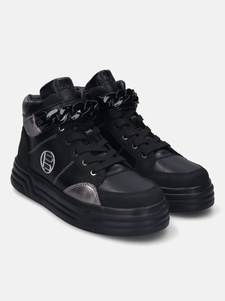 Sneakers BAGATT INDIA | Blu Black & Metallics High Top Sneakers